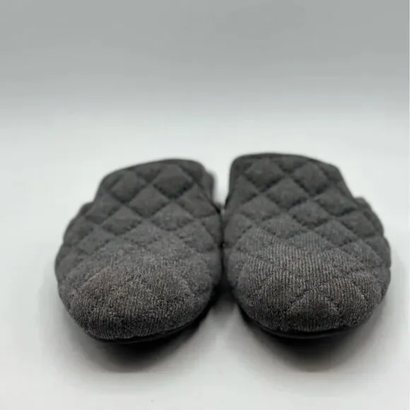 VIVAIA Sherry Rounded Toe Quilted Gray Mules Size 38