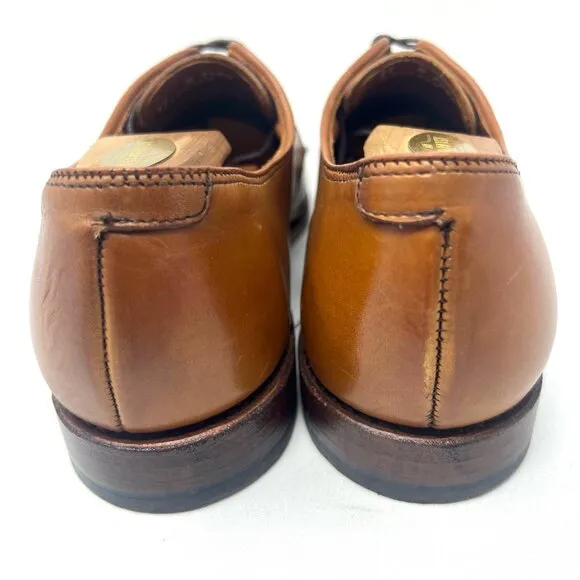 VTG Allen Edmonds Mens Boulevard Cap Toe Oxford Sz 11 D Walnut Brown Leather NOS