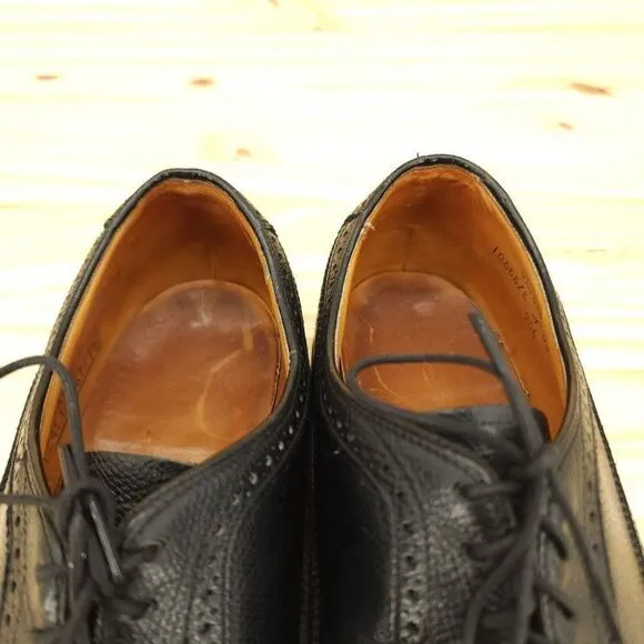Vtg Bostonian Men Longwing Derby Oxfords 10 EEE/E Extra Wide Black Dress Shoes
