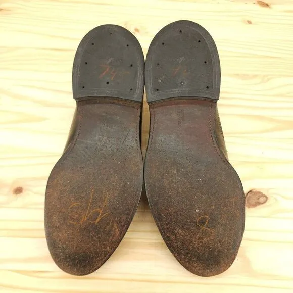 Vtg Bostonian Men Longwing Derby Oxfords 10 EEE/E Extra Wide Black Dress Shoes