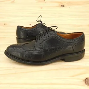 Vtg Bostonian Men Longwing Derby Oxfords 10 EEE/E Extra Wide Black Dress Shoes