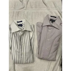 VTG Paul Frederick French Cuff Dress Shirts Size 16 1/2 Oxfords Hong Kong Lot 2