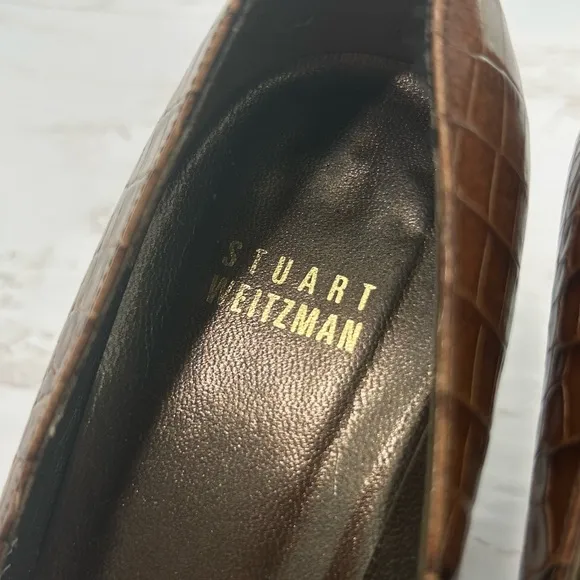 VTG STUART WEITZMAN Crocodile Leather Pointed Heels