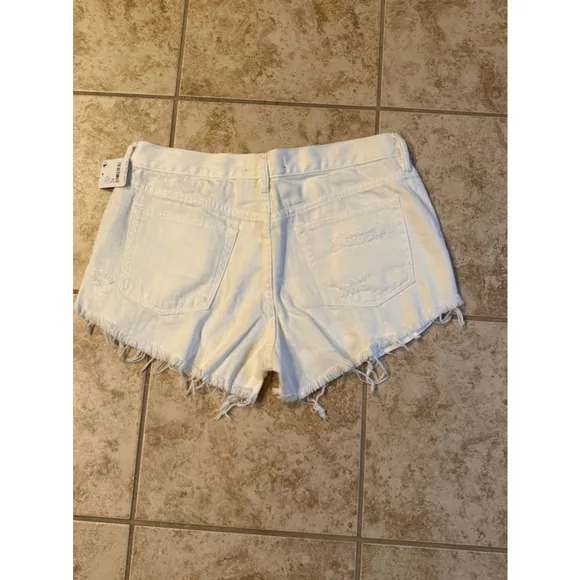 We The Free white denim shorts BNWT