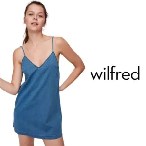 Wilfred Free Blue Chambray Strappy Vivienne Tank Dress - Size S