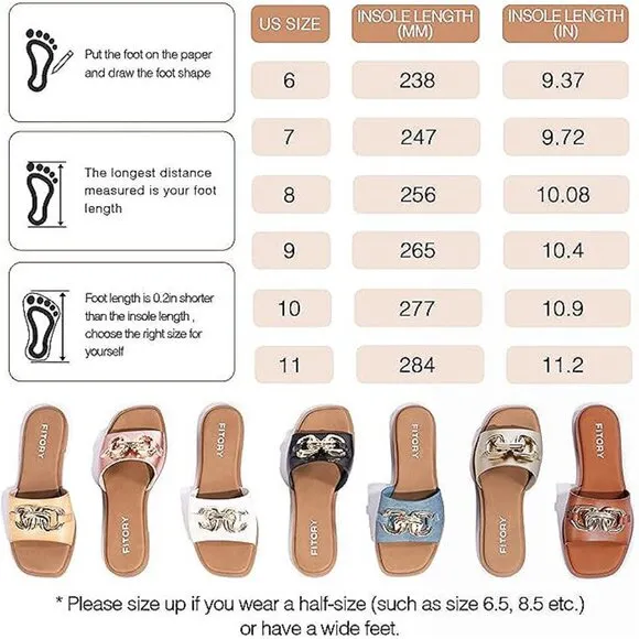 Women's Flat Sandals Fashion Slides With Soft Leather Slippers for Summer