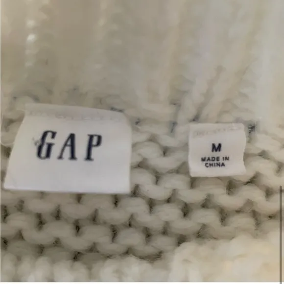 Women's GAP Wool Alpaca Cream Chunky Neutral Cable Knit Sweater