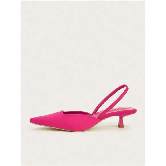 Women's Kitten  Elegant Pointed High Heels, Fashionable Ankle Strap Sandals
