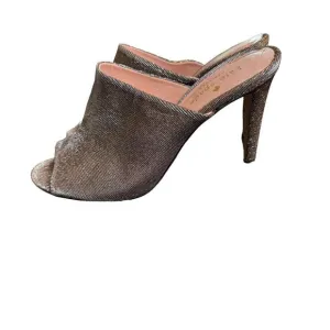 Womens Metallic Glittery Kate Spade Open Toe Heels Mules Size 6.5 a15