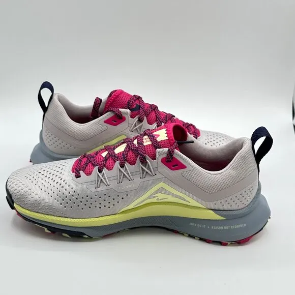 Women's Nike Pegasus React Trail 4 Running Shoes Light Purple Yellow DJ6159-002
