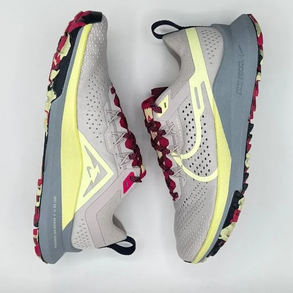Women's Nike Pegasus React Trail 4 Running Shoes Light Purple Yellow DJ6159-002