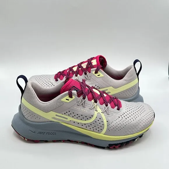 Women's Nike Pegasus React Trail 4 Running Shoes Light Purple Yellow DJ6159-002