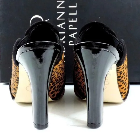Women's Shoes Adrianna Papell Elani Peep Toe Mule Heel Cheetah Leopard Size 9.5