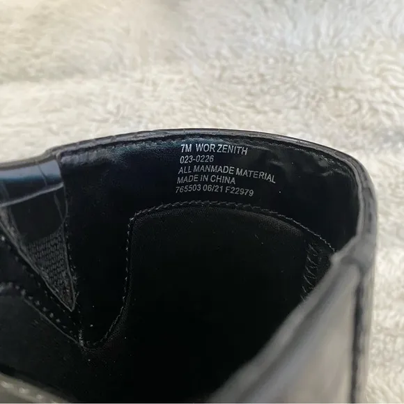 Worthington New Black Croc Textured Pointy Toe Mules Heels Size 7