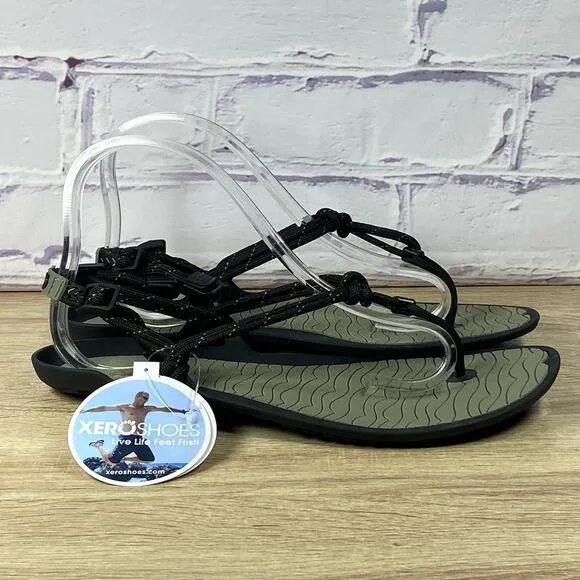 Xero Aqua Cloud Barefoot Sandals Men's Size 9 Vetiver Green Black Trail Hiking