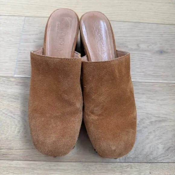 XTI Carmela Women's Suede Heeled Studded Clog Size 39