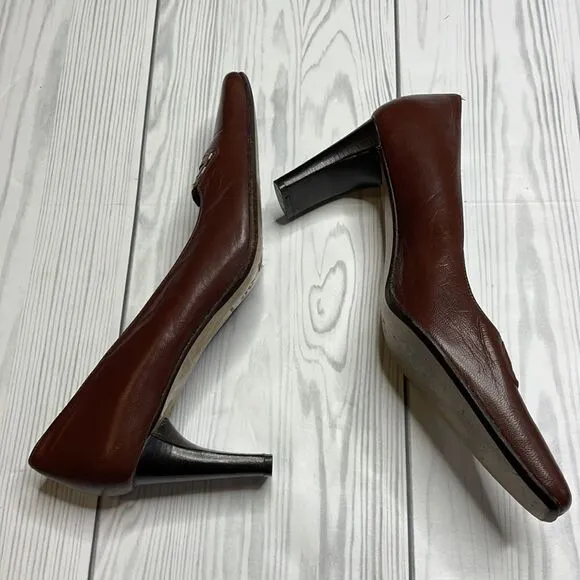 Y2K vintage Mugnai Pointed Toe low heels brown size 6