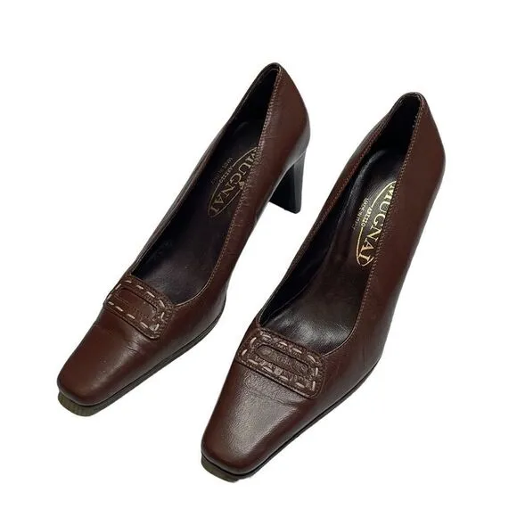 Y2K vintage Mugnai Pointed Toe low heels brown size 6