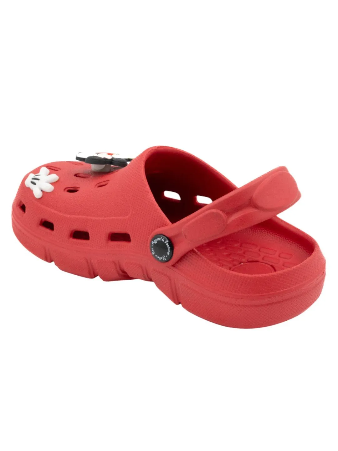 Yellow Bee Boys’ Disney Mickey Mouse Clogs with 3D Rotating Charm – Red