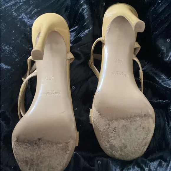 YSL Beige Strappy Sandal Heels 36.5/6