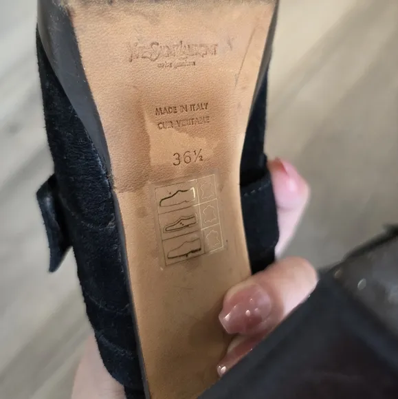 YSL Suede Mules