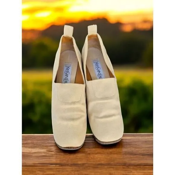 Yves St Laurent Espadrille‎ Shoes Tan Camel Slip on Rope Coastal US 7.5