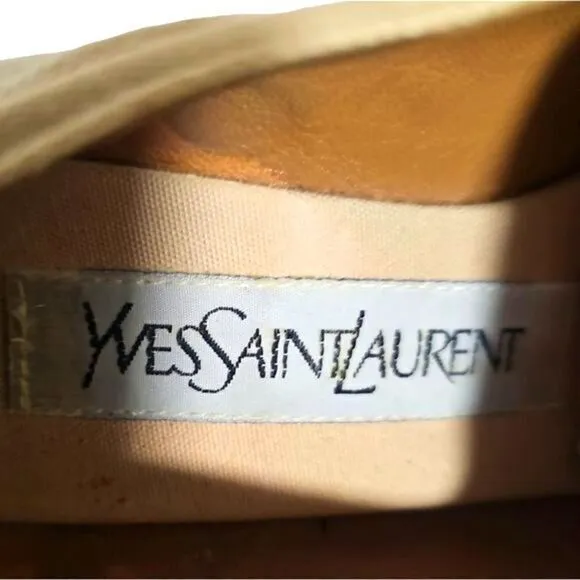 Yves St Laurent Espadrille‎ Shoes Tan Camel Slip on Rope Coastal US 7.5
