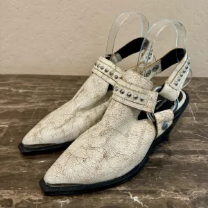 Zadig &amp; Voltaire Leather Cowboy Slingback Mules