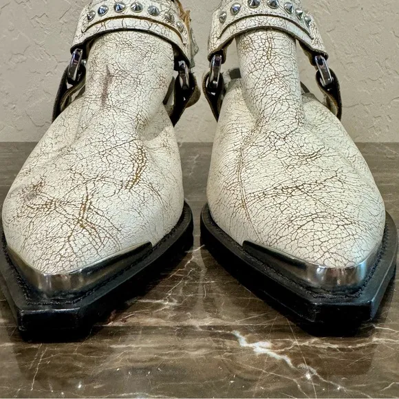Zadig &amp; Voltaire Leather Cowboy Slingback Mules