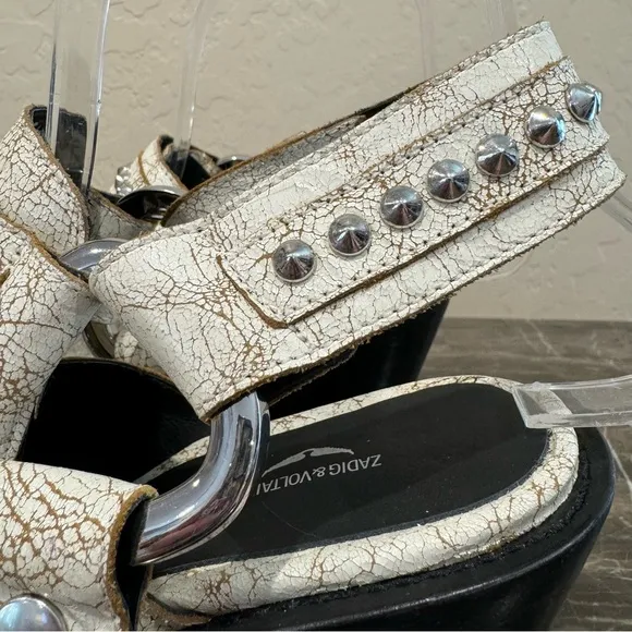 Zadig &amp; Voltaire Leather Cowboy Slingback Mules