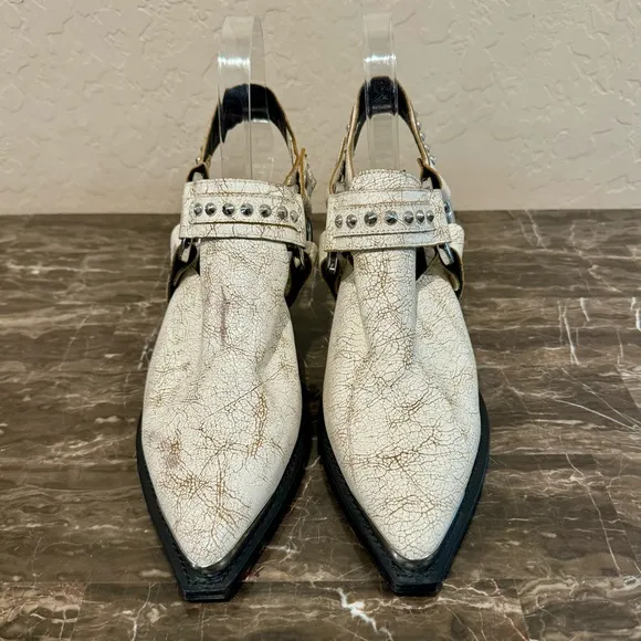 Zadig &amp; Voltaire Leather Cowboy Slingback Mules