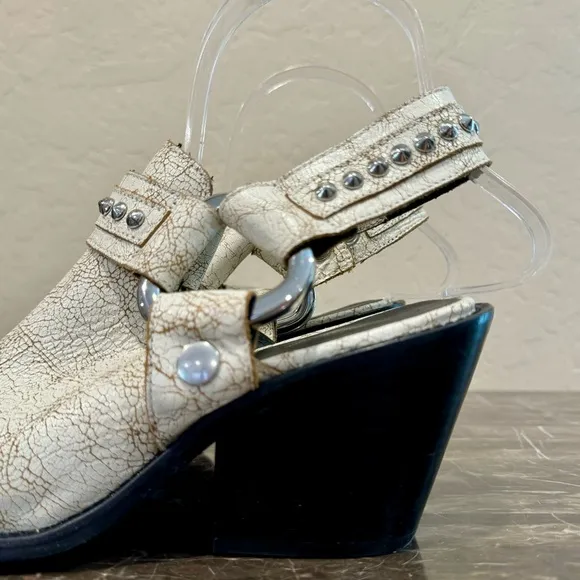 Zadig &amp; Voltaire Leather Cowboy Slingback Mules