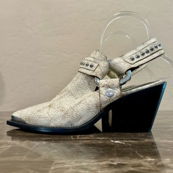 Zadig &amp; Voltaire Leather Cowboy Slingback Mules