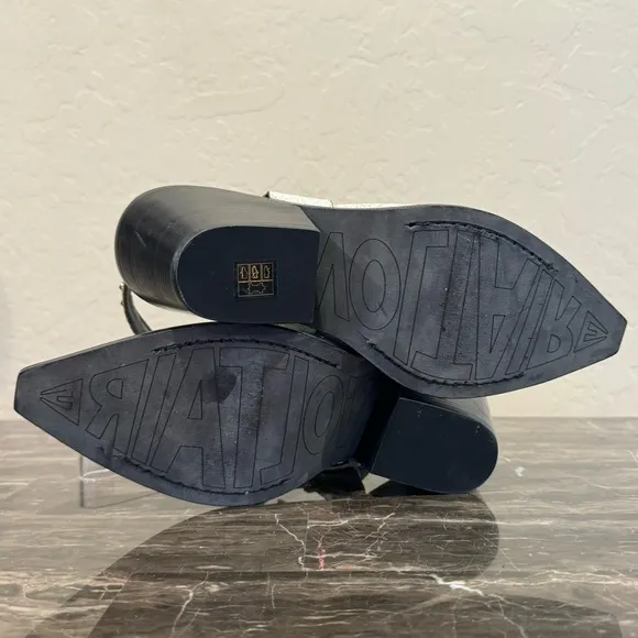 Zadig &amp; Voltaire Leather Cowboy Slingback Mules