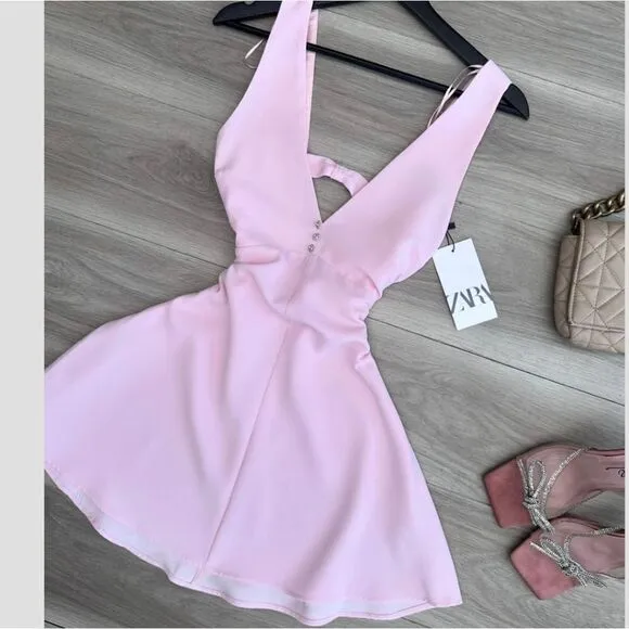 ZARA BLOGGERS FAV Zara JEWEL BUTTON PINAFORE DRESS 2747/571