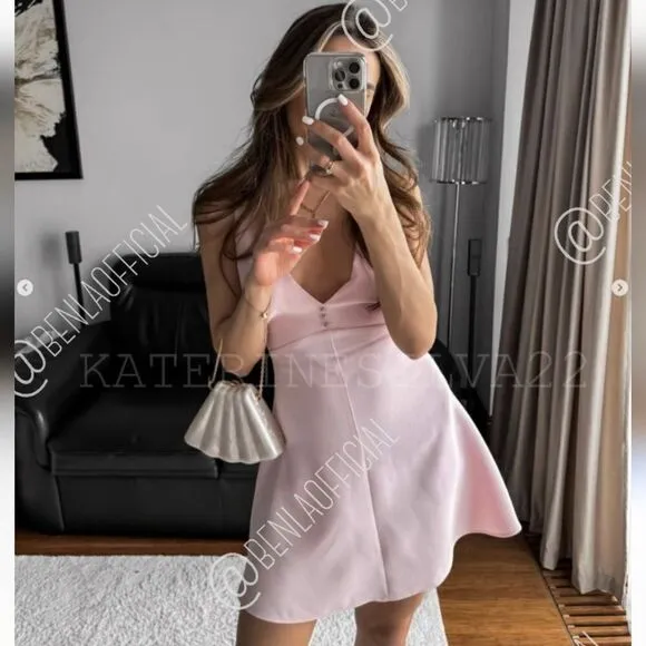 ZARA BLOGGERS FAV Zara JEWEL BUTTON PINAFORE DRESS 2747/571