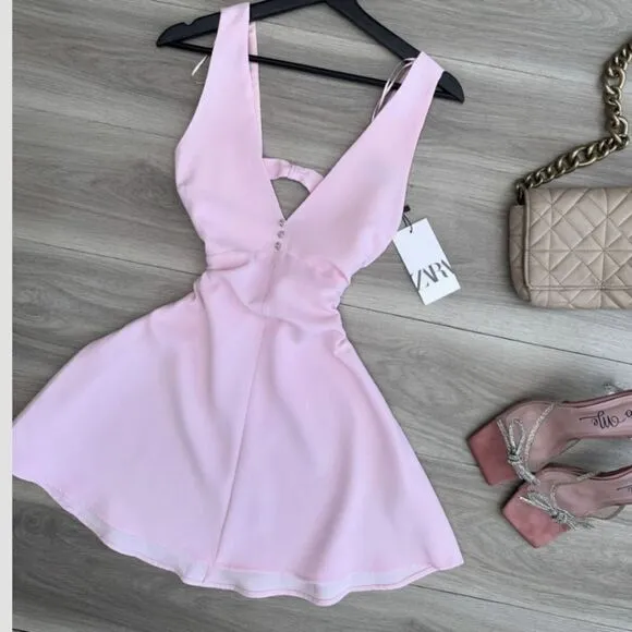 ZARA BLOGGERS FAV Zara JEWEL BUTTON PINAFORE DRESS 2747/571