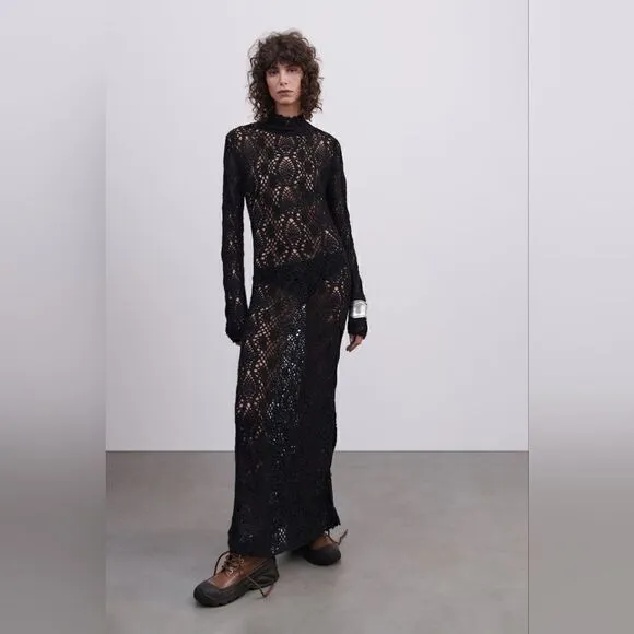 ZARA LIMITED EDITION LONG MAXI CROCHET DRESS