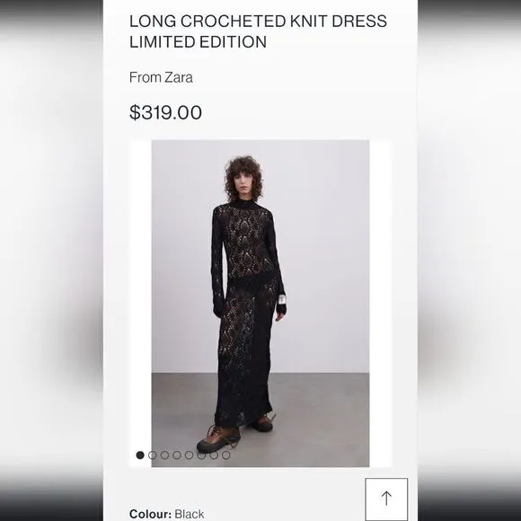 ZARA LIMITED EDITION LONG MAXI CROCHET DRESS