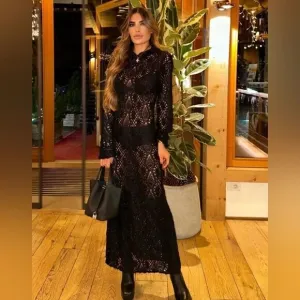 ZARA LIMITED EDITION LONG MAXI CROCHET DRESS