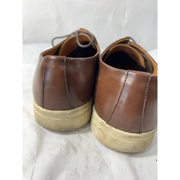 Zara Mens Oxfords Dress Shoes Lace Up Brown Derby EU 46  size 13  leather