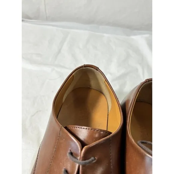 Zara Mens Oxfords Dress Shoes Lace Up Brown Derby EU 46  size 13  leather