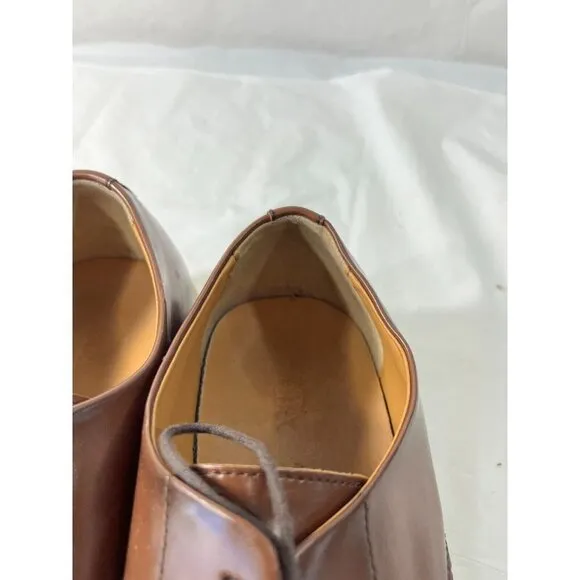 Zara Mens Oxfords Dress Shoes Lace Up Brown Derby EU 46  size 13  leather