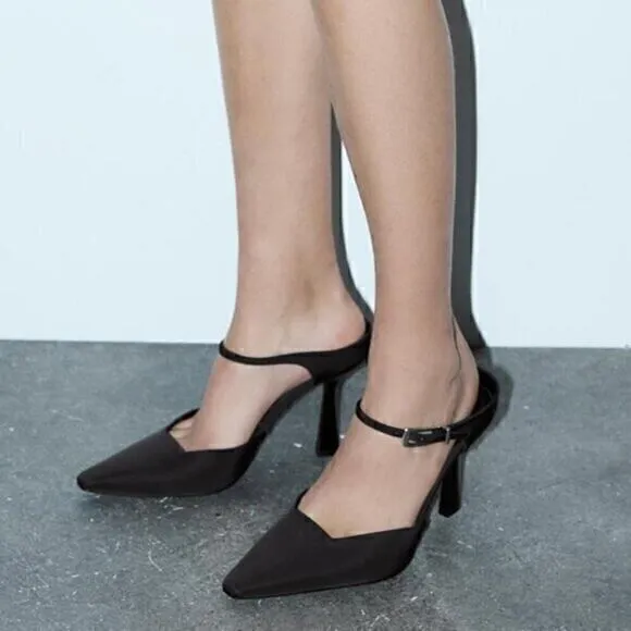 ZARA Open Back Heels NWT