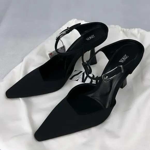 ZARA Open Back Heels NWT