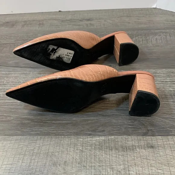 Zara pink reptile print mules size 40