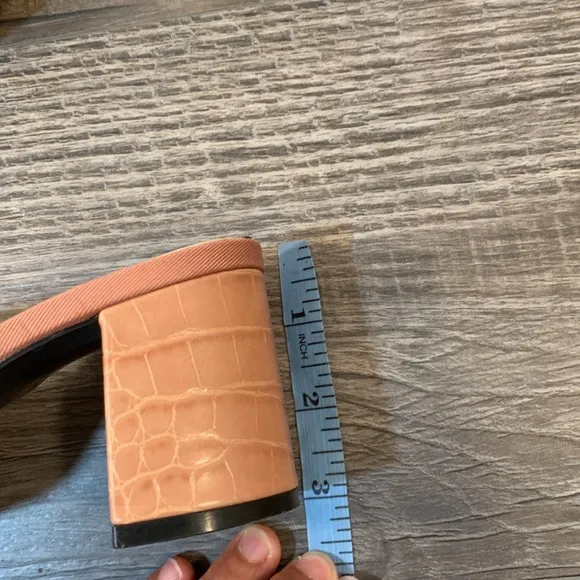 Zara pink reptile print mules size 40