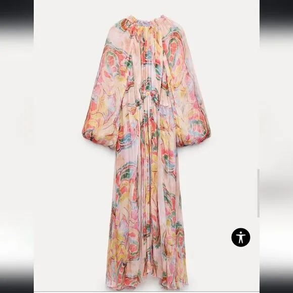 ZARA PRINTED MIDI DRESS ZW COLLECTION