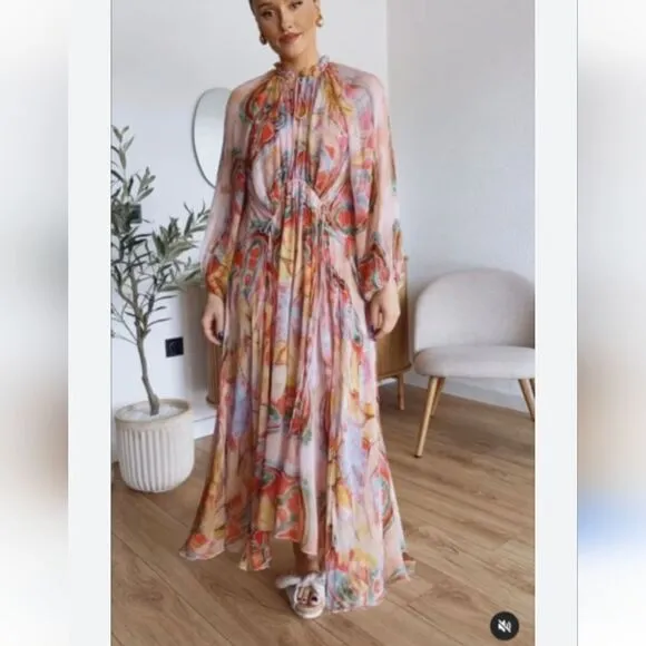 ZARA PRINTED MIDI DRESS ZW COLLECTION