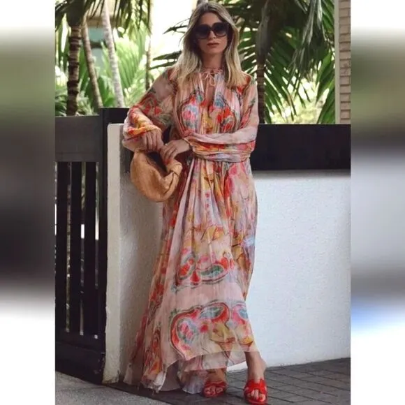 ZARA PRINTED MIDI DRESS ZW COLLECTION